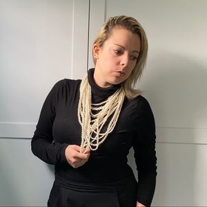 16 Multi strand pearl necklace